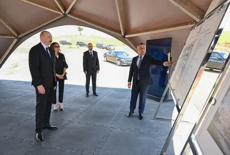 President Ilham Aliyev and First Lady Mehriban Aliyeva visit Jabrayil district