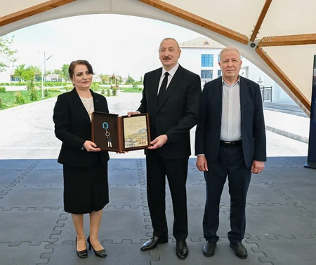 President Ilham Aliyev and First Lady Mehriban Aliyeva visit Jabrayil district