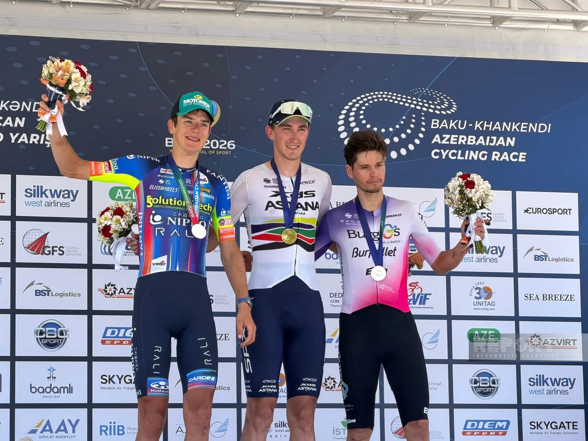 Bakı–Xankəndi Azərbaycan velosiped yarışının ikinci mərhələsinin medalçıları mükafatlandırılıb