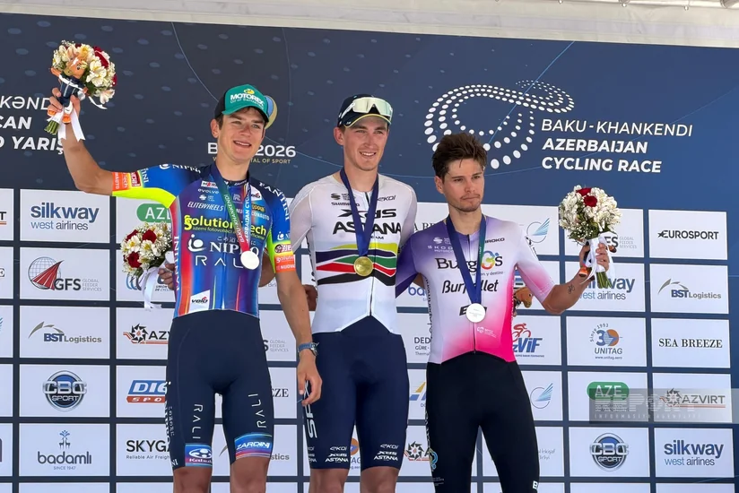 Bakı–Xankəndi Azərbaycan velosiped yarışının ikinci mərhələsinin medalçıları mükafatlandırılıb