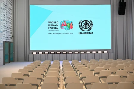 İlham Əliyev Bakı Olimpiya Stadionunun ərazisində WUF13 ilə bağlı görülən işlərlə tanış olub