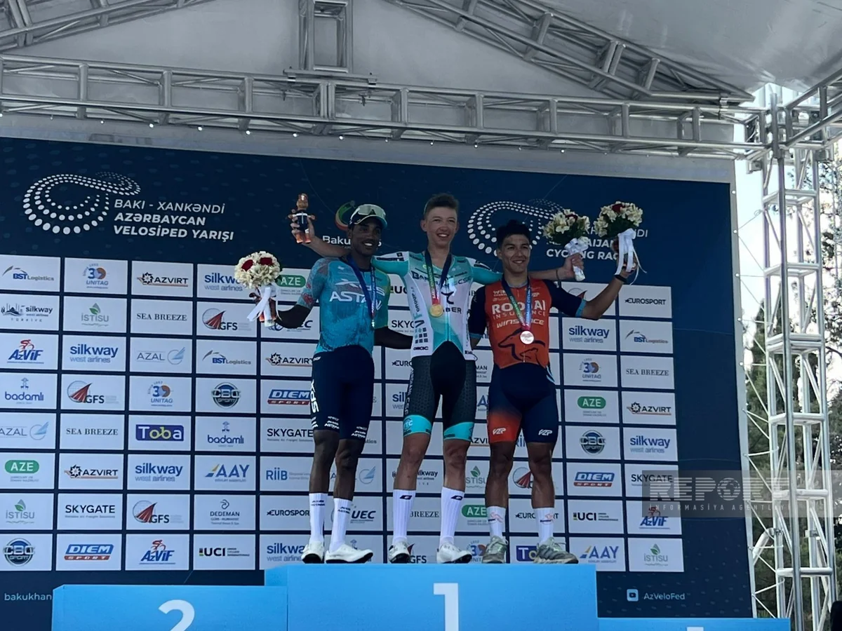 Bakı–Xankəndi Azərbaycan velosiped yarışının dördüncü mərhələsinin medalçıları mükafatlandırılıb