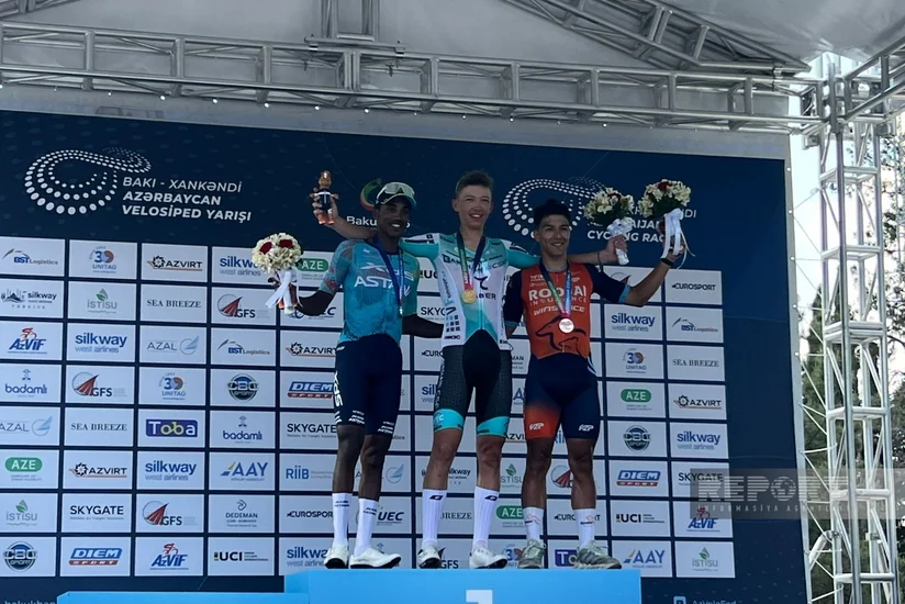 Bakı–Xankəndi Azərbaycan velosiped yarışının dördüncü mərhələsinin medalçıları mükafatlandırılıb