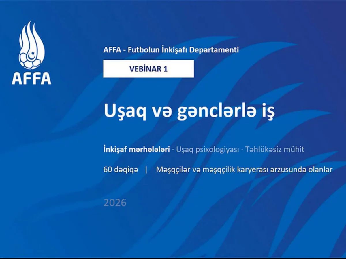 AFFA Futbol Təhsili Vebinarları təşəbbüsünə start verib