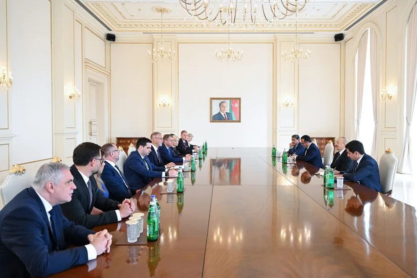 İlham Əliyev Slovakiya Milli Şurasının sədrini qəbul edib