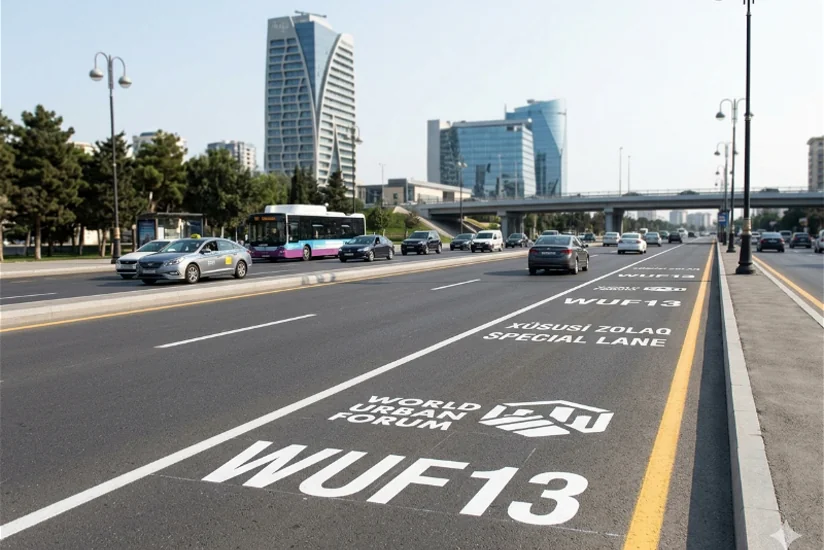 Special traffic lanes for WUF13 to take effect in Baku from tomorrow