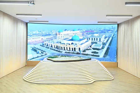 President Ilham Aliyev and other participants of OTS informal summit tour cultural sites in Turkistan