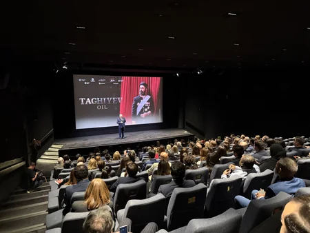 Londonda Tağıyev: Neft bədii filminin təqdimatı olub