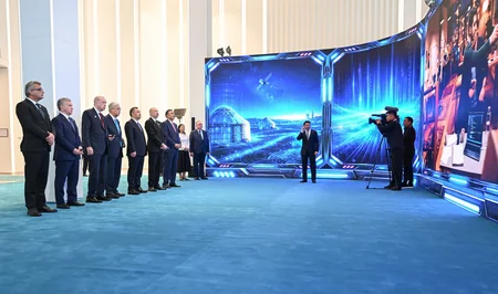 İlham Əliyev Türk Sivilizasiyası Mərkəzinin təməlqoyma mərasimində iştirak edib