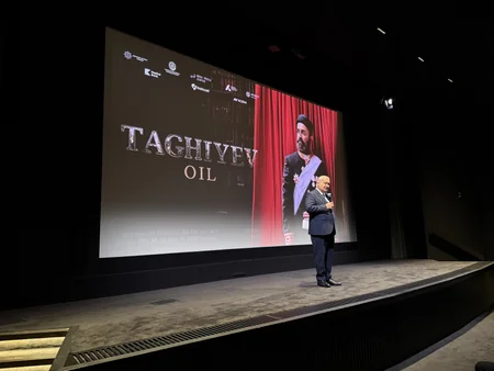 Londonda Tağıyev: Neft bədii filminin təqdimatı olub