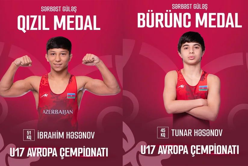 Azerbaijani wrestlers win two medals on final day of U17 European Championships