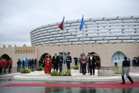 Official flag-raising ceremony held at WUF13