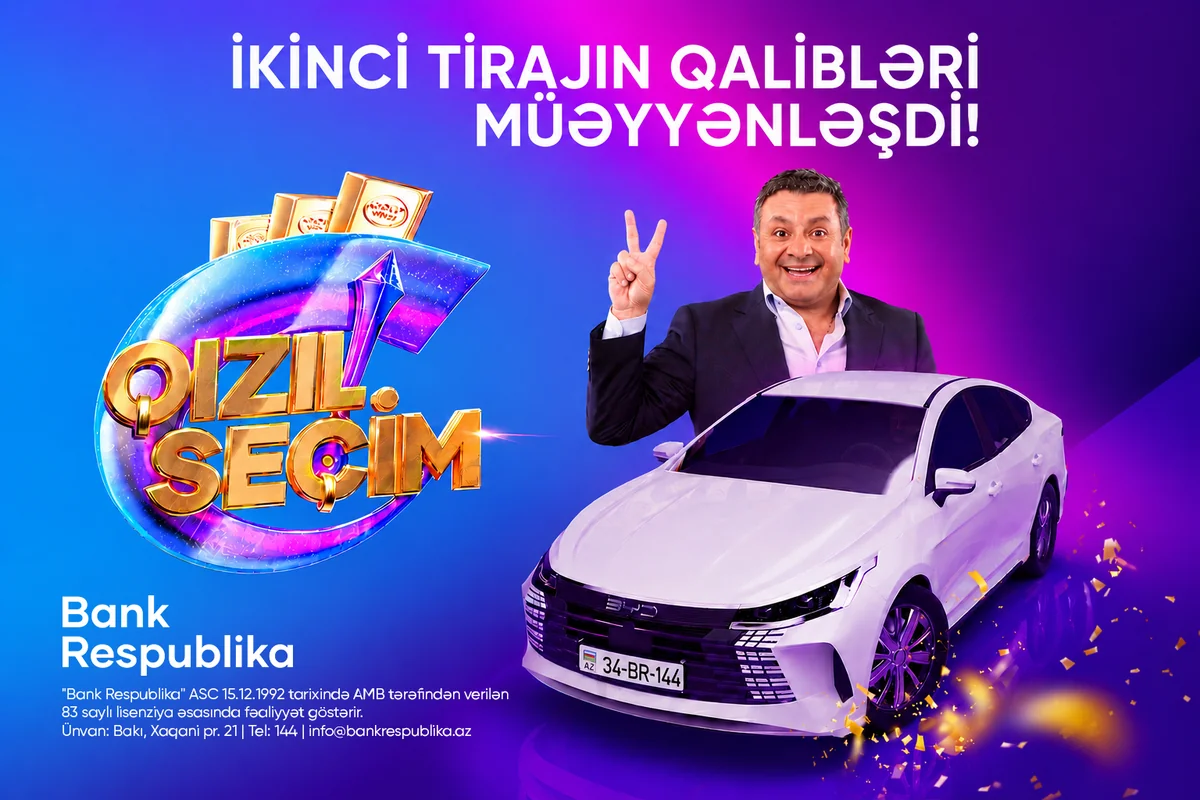 Bank Respublika Qızıl Seçim lotereyasının ikinci tirajının qaliblərini elan etdi!