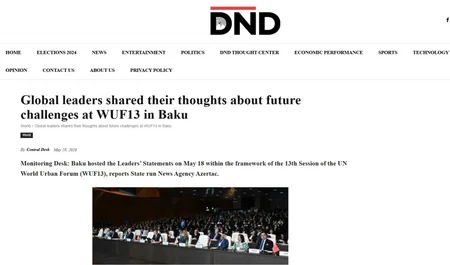Global media widely covers WUF13 in Baku