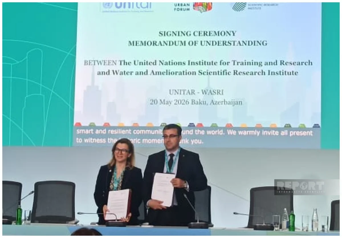 UN and Azerbaijan's water research institute sign memorandum at WUF13