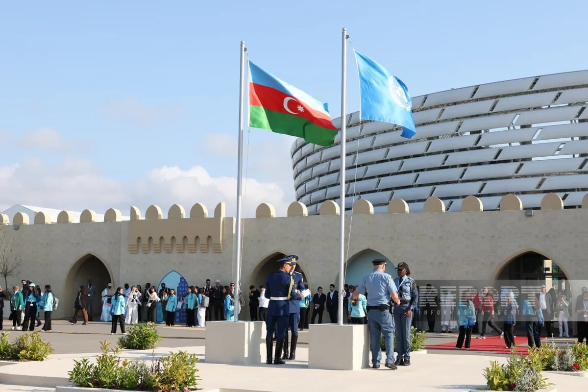 Ceremony held to lower flags of UN and Azerbaijan