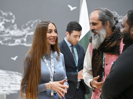 Leyla Əliyeva və Arzu Əliyeva Urban Expo sərgisi ilə tanış olublar