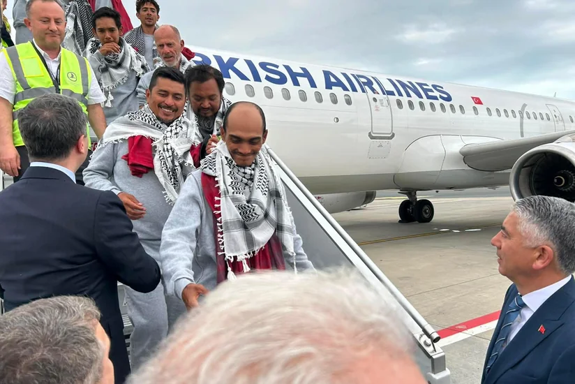 Qlobal Sumud Donanmasındakı 422 nəfər Türkiyəyə gətirilib
