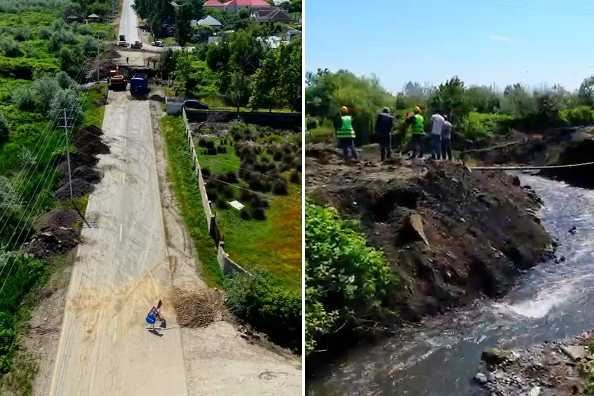 Xaçmaz–Xudat–Yalama avtomobil yolunun 60-cı km-də bərpa işlərinə başlanılıb