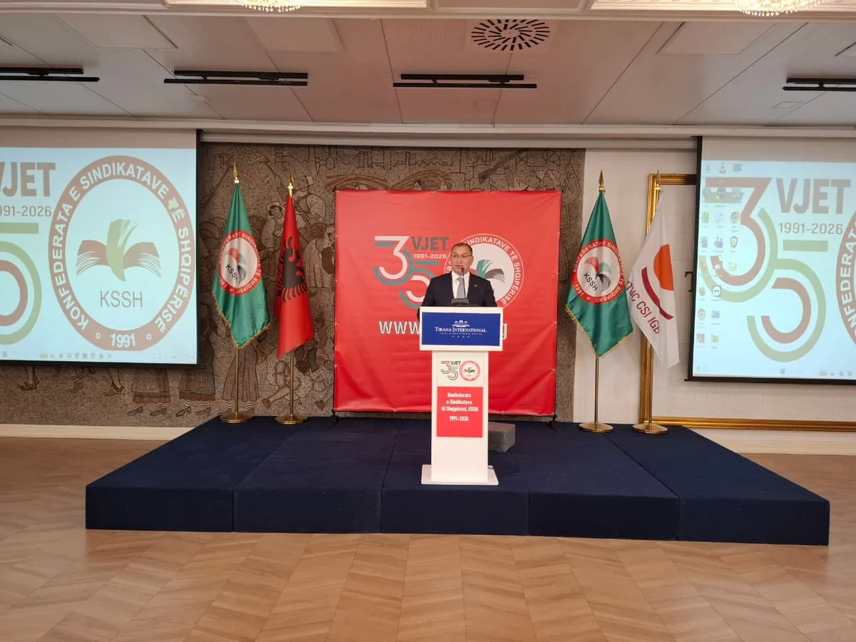 Tiranada Albaniya Həmkarlar İttifaqları Konfederasiyasının 35 illiyi qeyd olunub