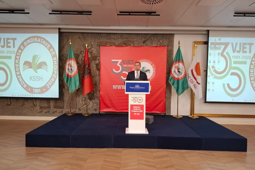 Tiranada Albaniya Həmkarlar İttifaqları Konfederasiyasının 35 illiyi qeyd olunub