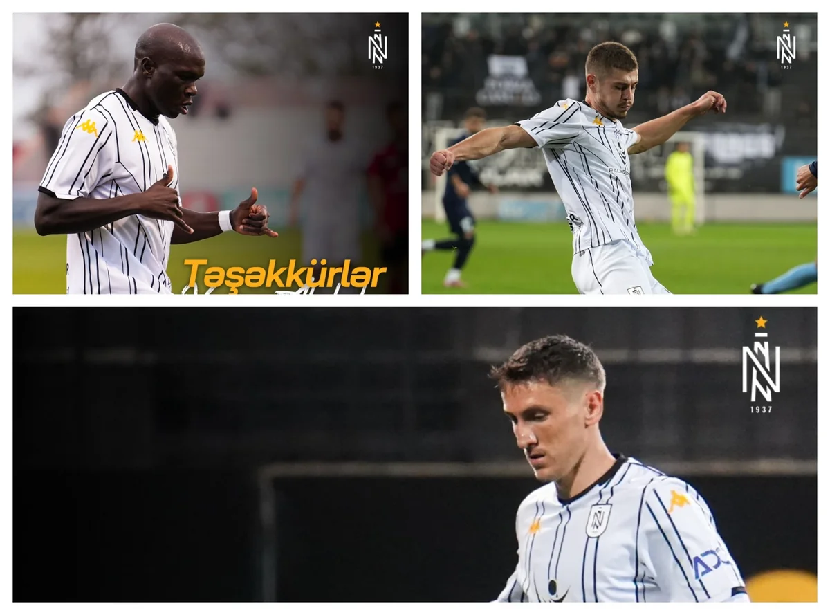 Neftçi Vensan Abubakar və digər iki futbolçu ilə vidalaşıb