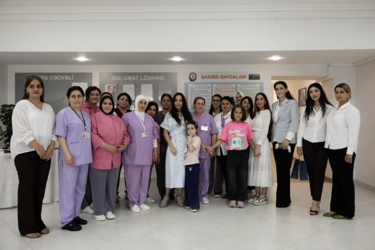 Leyla Aliyeva and Arzu Aliyeva visit orphanage in Lankaran