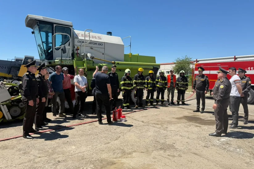 Aran regionunda taxıl yığımı zamanı yanğın təhlükəsizliyi müzakirə olunub