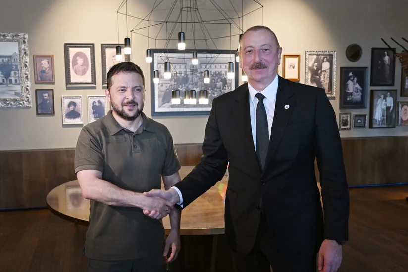 Zelenski İlham Əliyevə Ukraynaya göstərilən humanitar və enerji yardımına görə minnətdarlıq edib