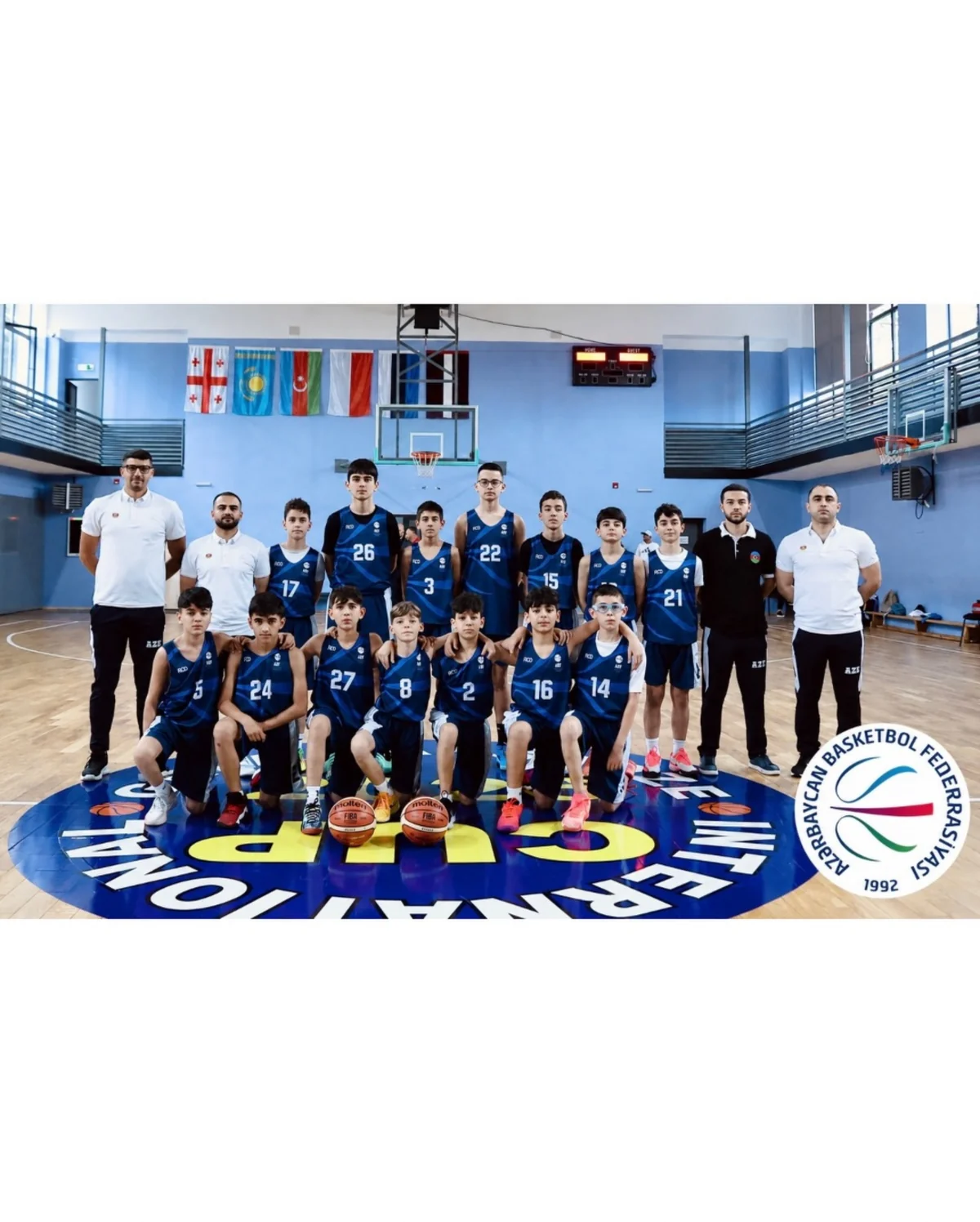 Azərbaycanın 12 yaşadək basketbolçulardan ibarət millisi Kutaisidə beynəlxalq turnirə iki qələbə ilə başlayıb