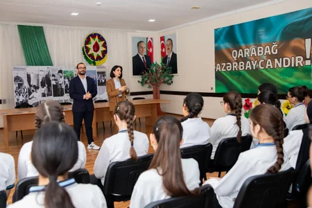 Azərbaycan Dəmir Yolları məktəblilər üçün maarifləndirmə tədbiri keçirib