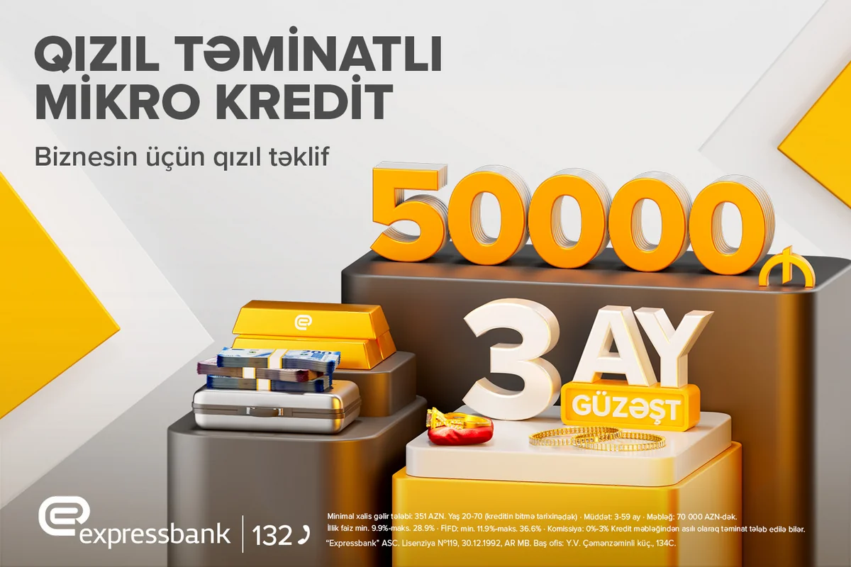 Expressbankdan sahibkarlar üçün yeni təklif – Qızıl təminatlı mikro kredit