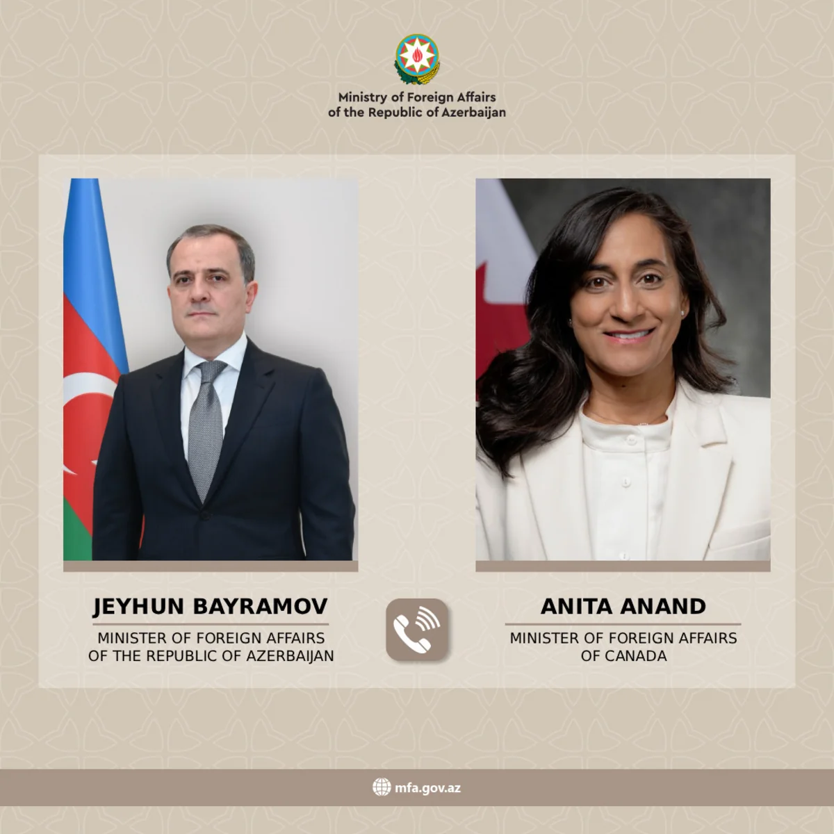 Azerbaijani, Canadian FMs discuss bilateral ties, regional issues