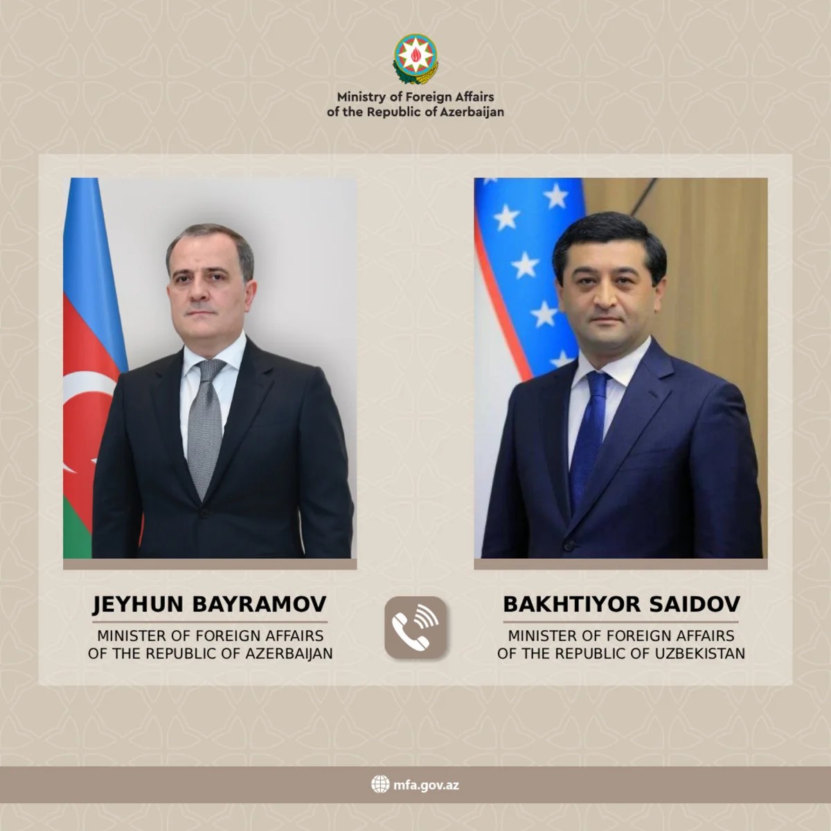 Azərbaycan və Özbəkistan XİN rəhbərləri strateji müttəfiqlik münasibətlərini müzakirə ediblər