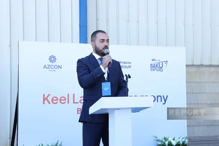 Construction of a 780-TEU сontainer ship begins in Baku