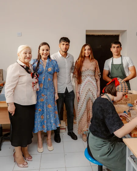 Leyla Aliyeva and Arzu Aliyeva visit Integrated Boarding School No. 11