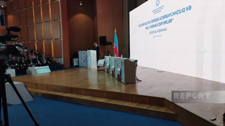 Şəkidə Heydər Əliyev irsində milli-mənəvi dəyərlərə həsr olunan konfrans keçirilib - YENİLƏNİB