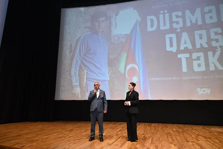 Natiq Qasımova həsr edilmiş Düşmənə qarşı tək filminin təqdimatı keçirilib