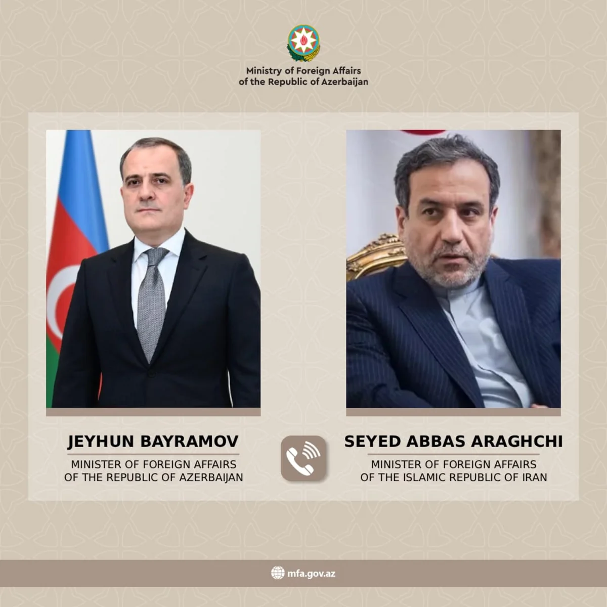 Araghchi, Bayramov discuss tensions in Middle East