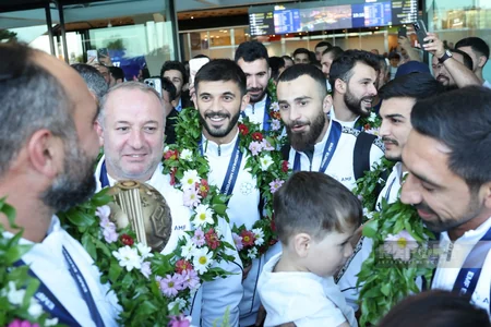 Azerbaijan's minifootball team returns home after European Championship triumph