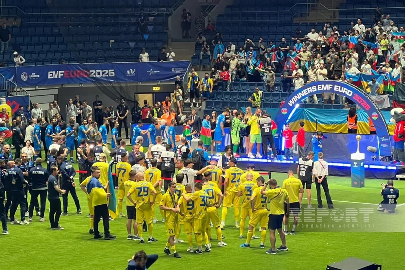 Азербайджанская сборная награждена после победы на чемпионате Европы