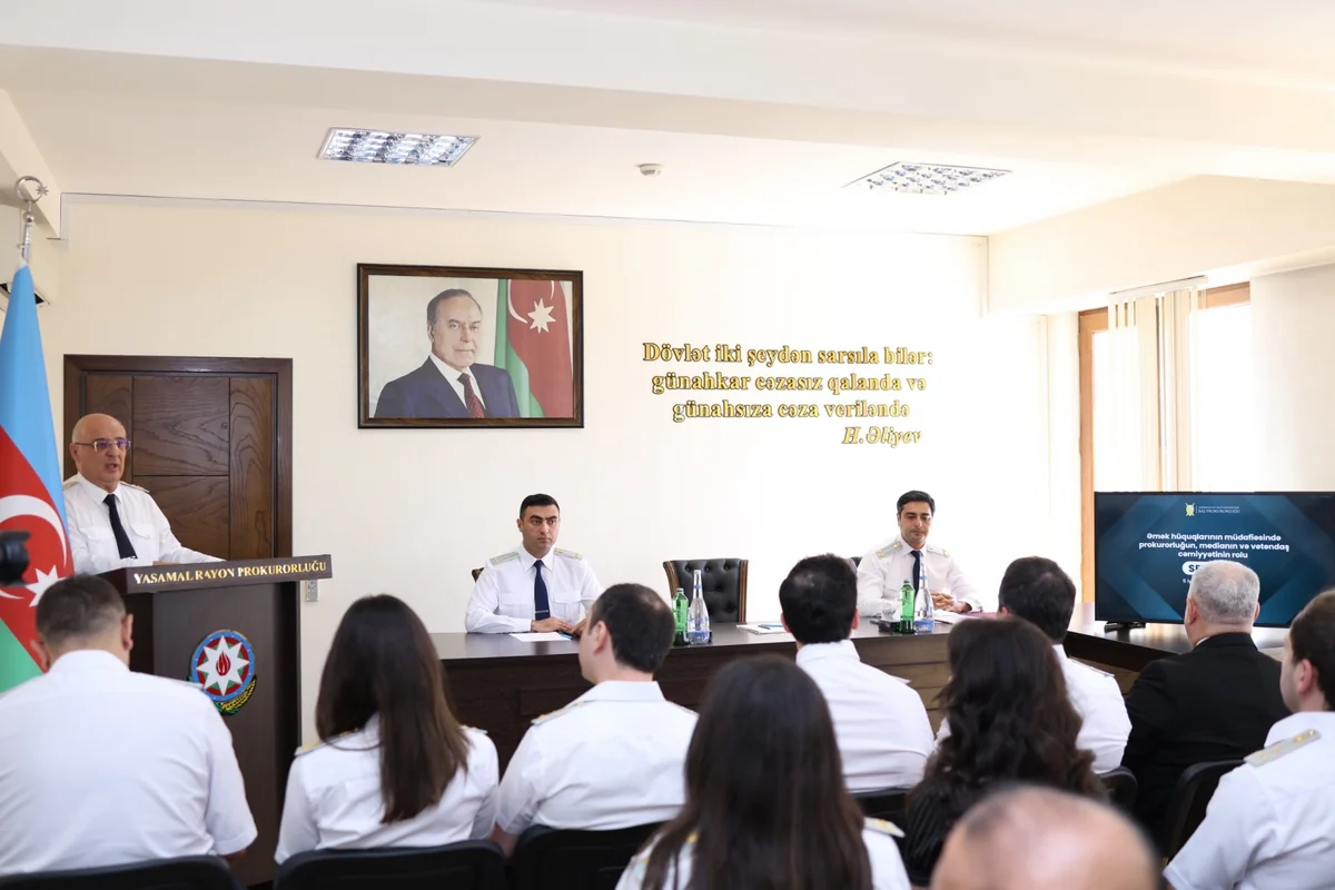 Yasamal Rayon Prokurorluğunda əmək hüquqlarının müdafiəsinə dair seminar keçirilib