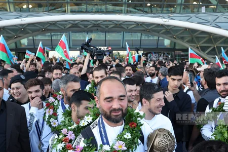 Azerbaijan's minifootball team returns home after European Championship triumph