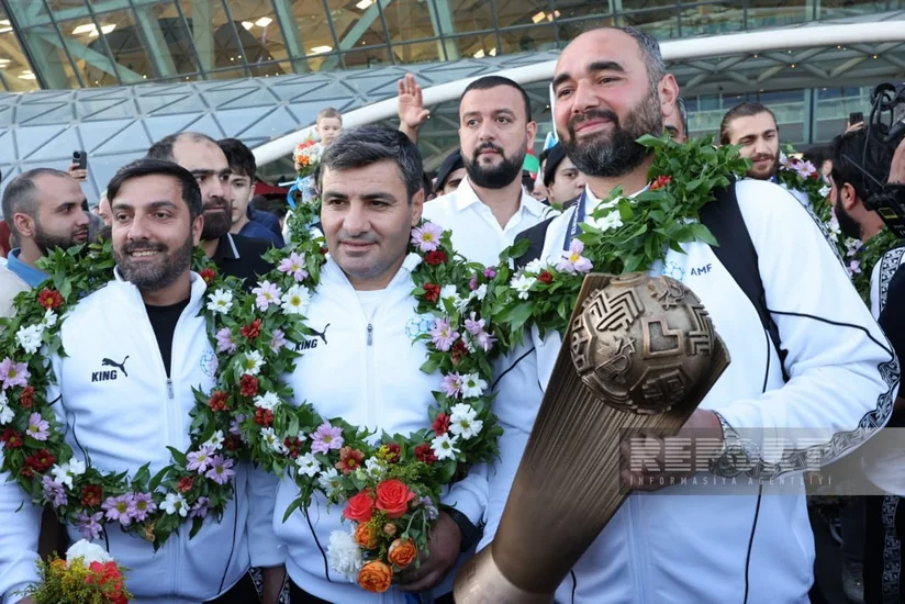 Azerbaijan's minifootball team returns home after European Championship triumph