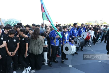 Azerbaijan's minifootball team returns home after European Championship triumph