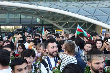 Azerbaijan's minifootball team returns home after European Championship triumph