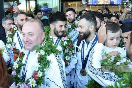Azerbaijan's minifootball team returns home after European Championship triumph