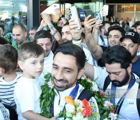 Azerbaijan's minifootball team returns home after European Championship triumph