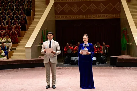 Azerbaijani, Turkmen dance ensembles perform in Arkadag