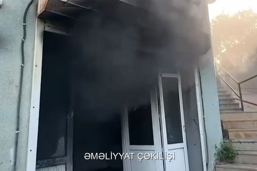 В Ясамальском районе горит объект